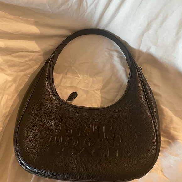 Coach Black Leather Shoulder Bag - Picture 2 of 6